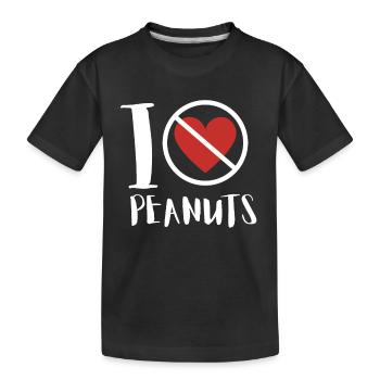Sensibilisation à l’allergie aux arachides Allergique aux arachides - T-shirt bio Premium Enfant - noir - Devant