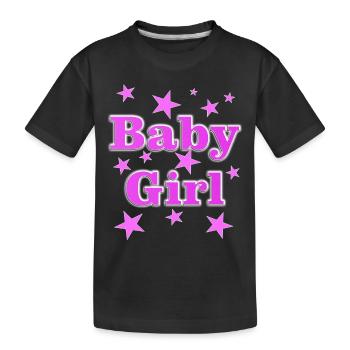 Cute Baby Girl Design - Kinder Premium Bio T-Shirt - Schwarz - Vorne