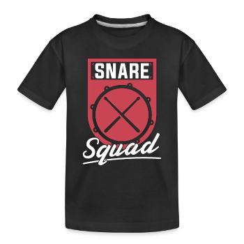 Snare Drum Snare Squad Instrument Drumming Drummer - Kids' Premium Organic T-Shirt - black - Front
