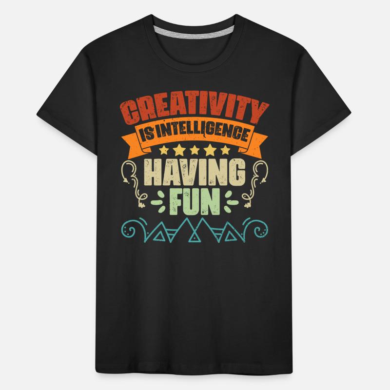 La créativité vintage, c’est l’intelligence de s’amuser et T-shirt bio Premium Enfant