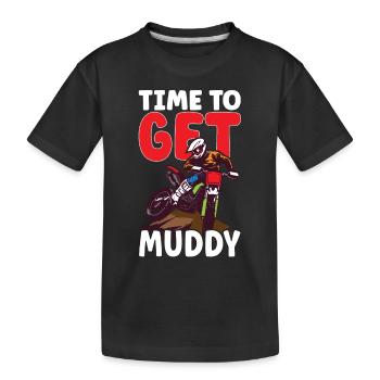 Dirt Bike Dirt Bike Riding Motocross Dirt Biking - Kinder Premium Bio T-Shirt - Schwarz - Vorne