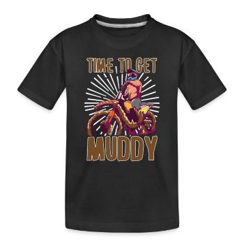 Dirt Bike Dirt Bike Riding Motocross Dirt Biking - Kinder Premium Bio T-Shirt - Schwarz - Vorne