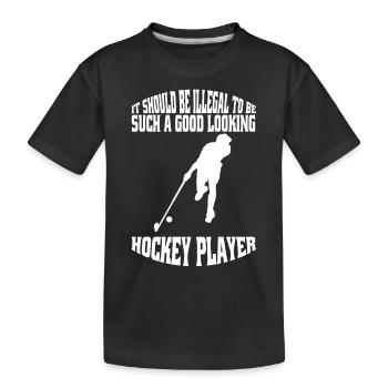 Hockey Floorball Hockey Hockey Cadeau Joueur de hockey - T-shirt bio Premium Enfant - noir - Devant