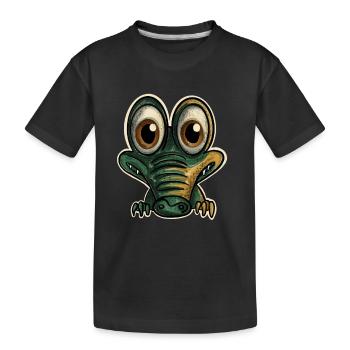 Alligator Crocodile - Kids' Premium Organic T-Shirt - black - Front