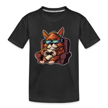 Jeu de chien Joueur Joueurs Joueurs - T-shirt bio Premium Enfant - noir - Devant