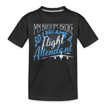 Flight attendants, for flight attendants, flight attendants - Kids' Premium Organic T-Shirt - black - Front