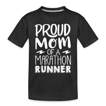 Marathon runner - Kids' Premium Organic T-Shirt - black - Front