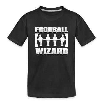 Awesome Foosball Wizard A foosball player - Kids' Premium Organic T-Shirt - black - Front
