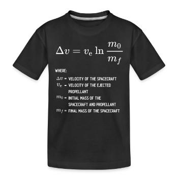 Rocket Equation Physics Rocket Science Physicist - Kinder Premium Bio T-Shirt - Schwarz - Vorne