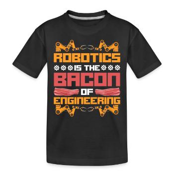 Ingénieur en robotique robotique Bacon - T-shirt bio Premium Enfant - noir - Devant