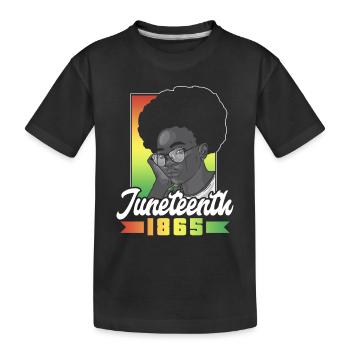 Juneteenth 1865 African American Black Afrika - Kinder Premium Bio T-Shirt - Schwarz - Vorne