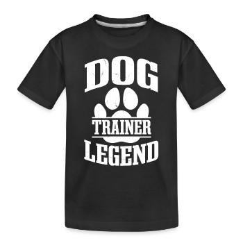 Légende du dresseur de chiens - T-shirt bio Premium Enfant - noir - Devant
