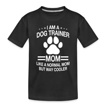 Dresseur de chiens Mama - Pour les femmes - T-shirt bio Premium Enfant - noir - Devant
