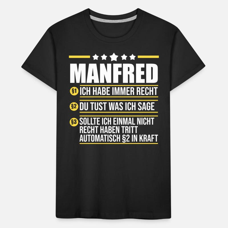 Manfred Kinder Premium Bio T-Shirt