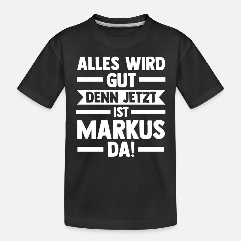 Markus - Kinder Premium Bio T-Shirt - Schwarz