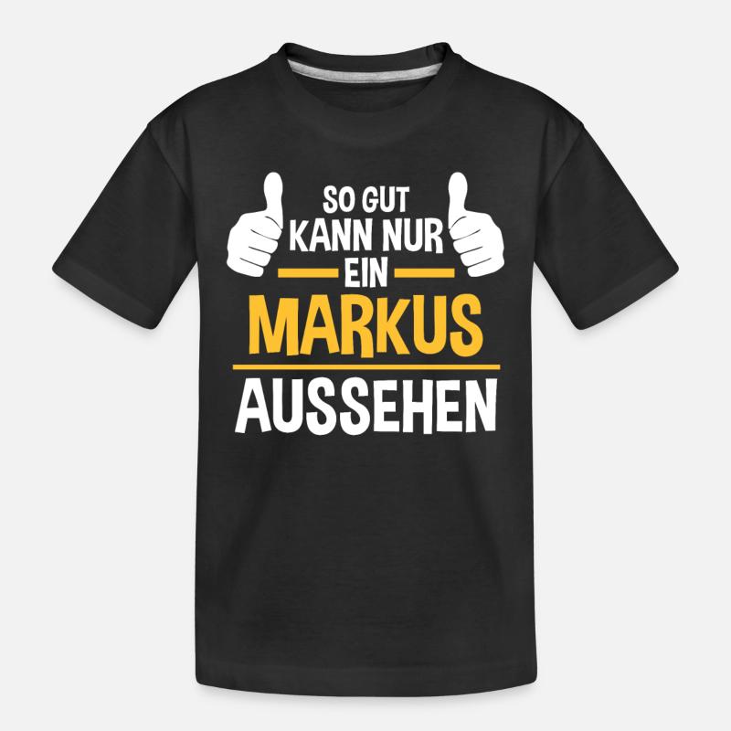 Markus - Kinder Premium Bio T-Shirt - Schwarz