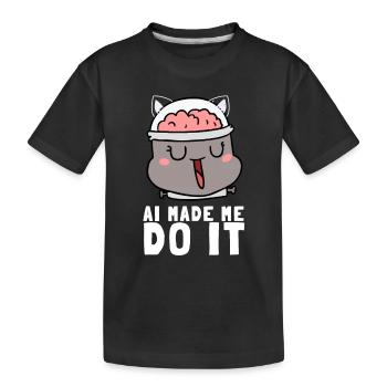 Artificial Intelligence Ai Chat - Kids' Premium Organic T-Shirt - black - Front