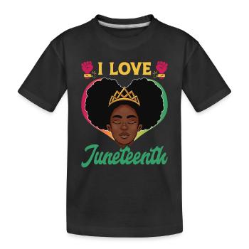 J’adore le Juneteenth Black African American - T-shirt bio Premium Enfant - noir - Devant