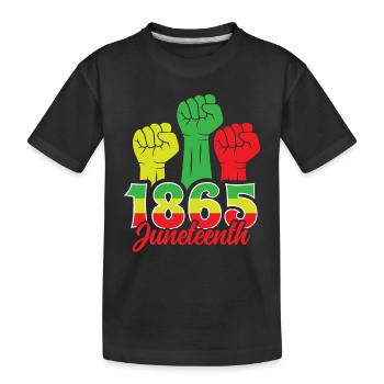 1865 Juneteenth Afrika Black African American - Kinder Premium Bio T-Shirt - Schwarz - Vorne