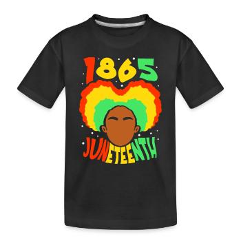 1865 Juneteenth African American Afrika Black - Kinder Premium Bio T-Shirt - Schwarz - Vorne