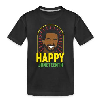 Fröhlicher Juneteenth Black African American 1865 - Kinder Premium Bio T-Shirt - Schwarz - Vorne