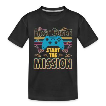 First Day of School First Grade Start The School - Kinder Premium Bio T-Shirt - Schwarz - Vorne