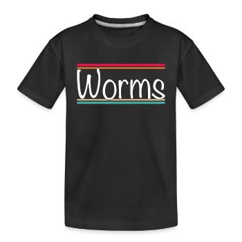 Worms - Kids' Premium Organic T-Shirt - black - Front