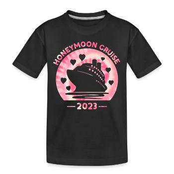Flitterwochen-Kreuzfahrt 2023 Tie Dye Print Familienreisen - Kinder Premium Bio T-Shirt - Schwarz - Vorne
