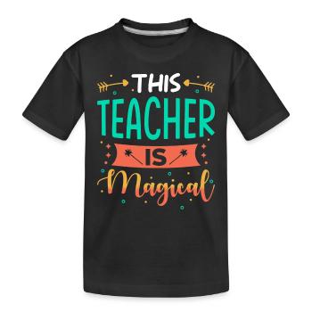 Lehrerin Geschenk - Kinder Premium Bio T-Shirt - Schwarz - Vorne