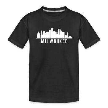 Milwaukee Skyline - Kinder Premium Bio T-Shirt - Schwarz - Vorne