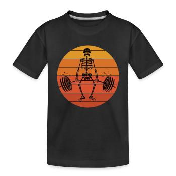 Weight Lifting Power Snatch - Kinder Premium Bio T-Shirt - Schwarz - Vorne