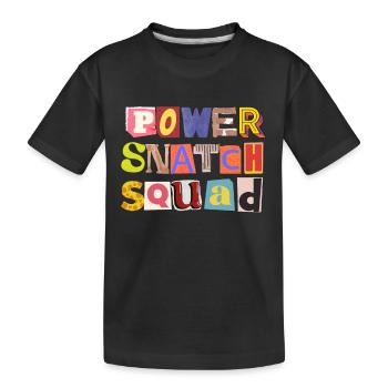 Weight Lifting Power Snatch - Kinder Premium Bio T-Shirt - Schwarz - Vorne