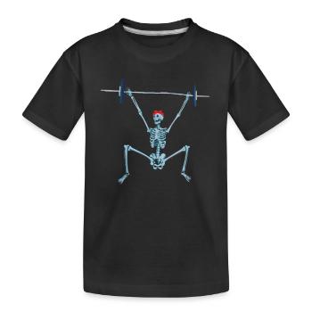Weight Lifting Power Snatch - Kids' Premium Organic T-Shirt - black - Front