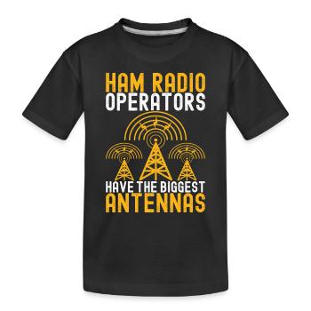 Ham Radio Ham Funker - Kinder Premium Bio T-Shirt - Schwarz - Vorne