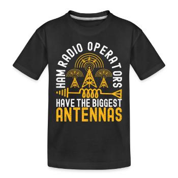 Radio amateur Opérateur radio amateur - T-shirt bio Premium Enfant - noir - Devant
