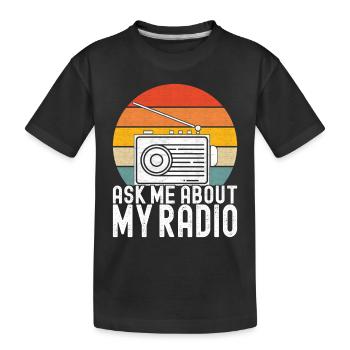 Ham Radio Ham Funker - Kinder Premium Bio T-Shirt - Schwarz - Vorne