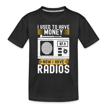 Ham Radio Ham Funker - Kinder Premium Bio T-Shirt - Schwarz - Vorne