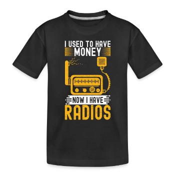 Ham Radio Ham Funker - Kinder Premium Bio T-Shirt - Schwarz - Vorne