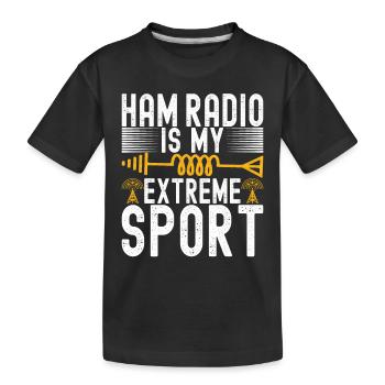 Ham Radio Ham Funker - Kinder Premium Bio T-Shirt - Schwarz - Vorne