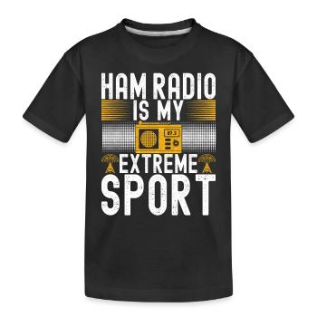 Radio amateur Opérateur radio amateur - T-shirt bio Premium Enfant - noir - Devant