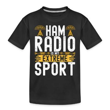 Ham Radio Ham Funker - Kinder Premium Bio T-Shirt - Schwarz - Vorne