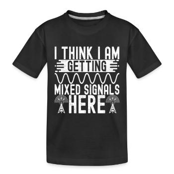 Ham Radio Ham Funker - Kinder Premium Bio T-Shirt - Schwarz - Vorne