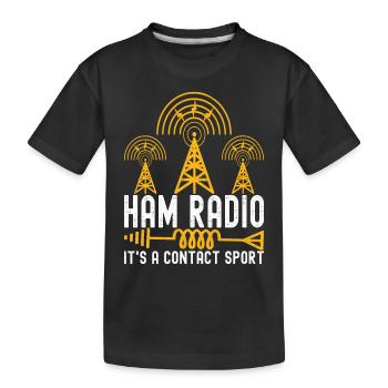 Ham Radio Ham Funker - Kinder Premium Bio T-Shirt - Schwarz - Vorne