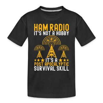 Ham Radio Ham Funker - Kinder Premium Bio T-Shirt - Schwarz - Vorne