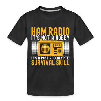 Ham Radio Ham Funker - Kinder Premium Bio T-Shirt - Schwarz - Vorne