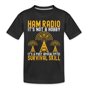 Ham Radio Ham Funker - Kinder Premium Bio T-Shirt - Schwarz - Vorne