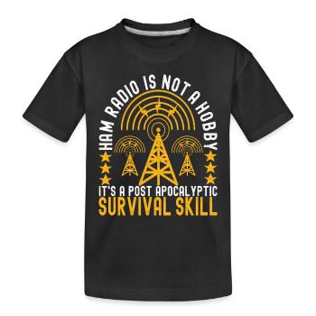 Ham Radio Ham Funker - Kinder Premium Bio T-Shirt - Schwarz - Vorne