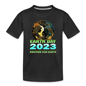 Restore Our Earth - Earth Day for Environmentalist - Kids' Premium Organic T-Shirt - black - Front