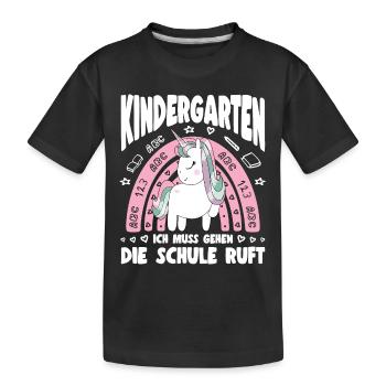 Bye Kita Abgänger 2026 Mädchen Kita Abschied - Kinder Premium Bio T-Shirt - Schwarz - Vorne
