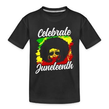 Feiert Den Juneteenth Black 1865 African American - Kinder Premium Bio T-Shirt - Schwarz - Vorne